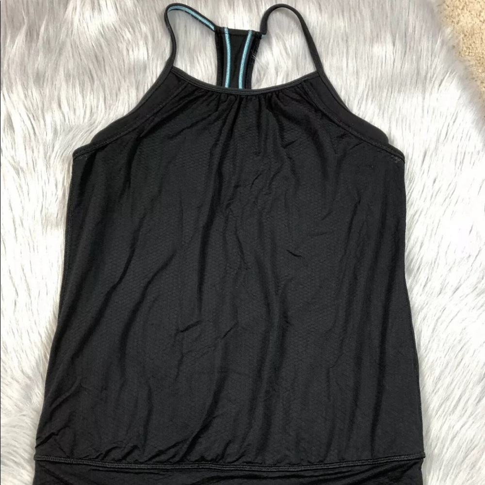 Ivivva girls black 14 shelf tank top girls